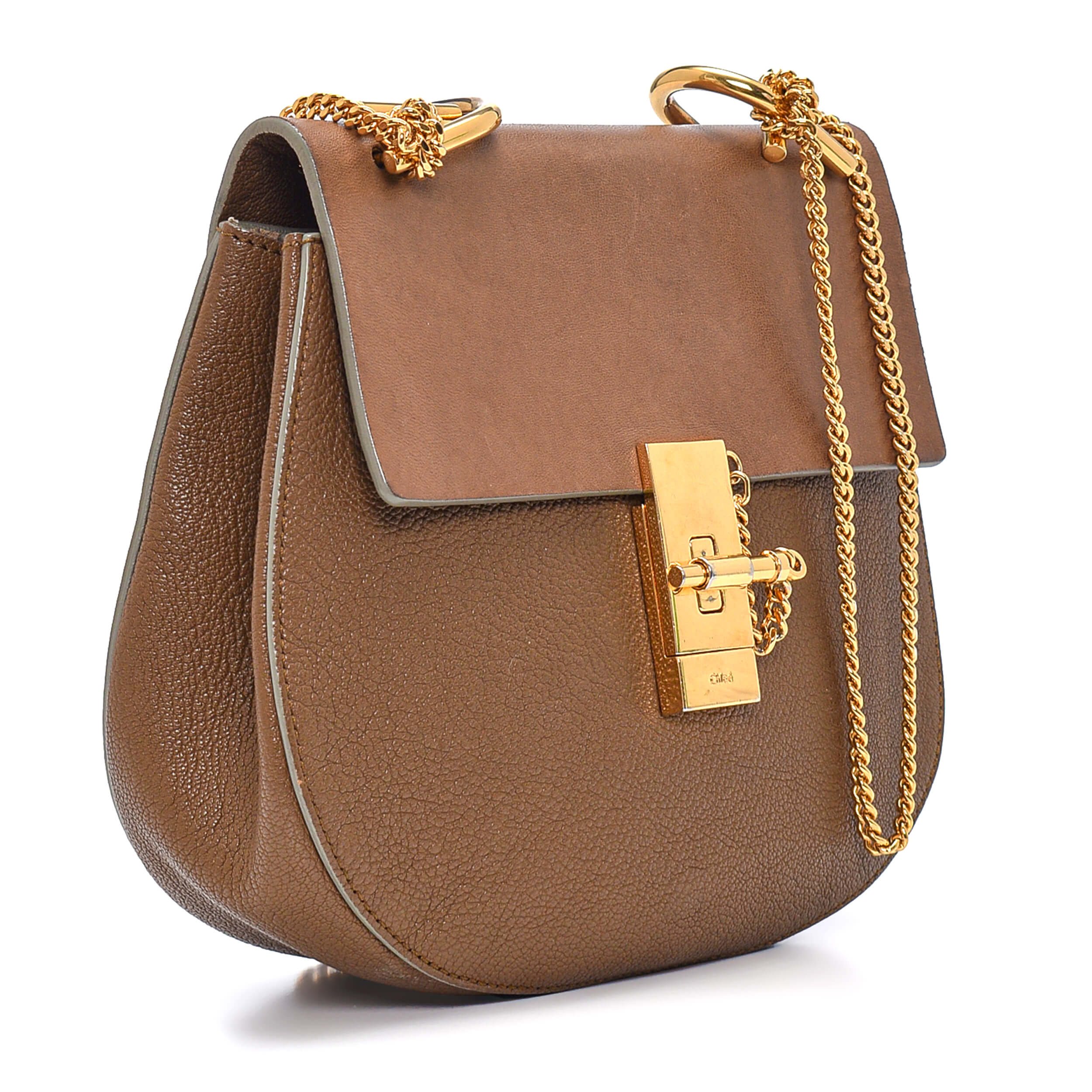 Chloe - Brown Leather Medium Drew Bag